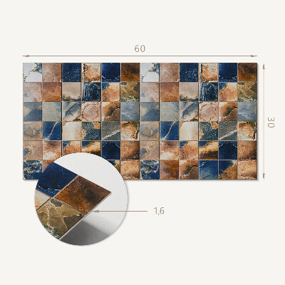 Panneau décoratif intérieur Mosaïque avec motifs en pierre