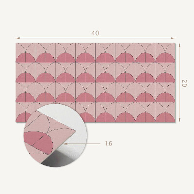 Panneau mural pvc Demi-cercles géométriques dans l'arrangement
