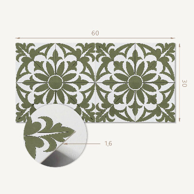 Revêtement mural intérieur Motif floral avec des feuilles