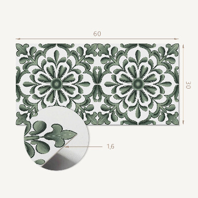 Revêtement mural intérieur Motif végétal dans un cercle