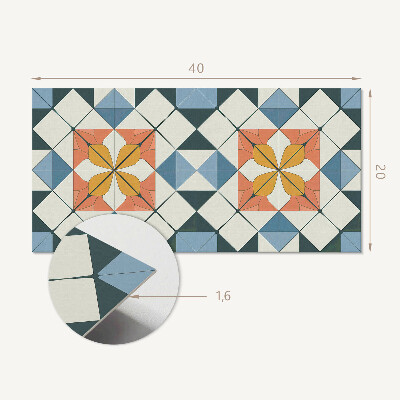 Panneau décoratif intérieur Motif floral géométrique