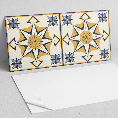 Revêtement mural intérieur Modèle de boussole avec des étoiles