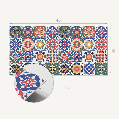 Panneau décoratif intérieur Motifs de mosaïque en rangées