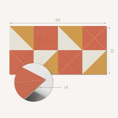 Revêtement mural intérieur Géométrie aux tons chauds