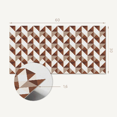 Revêtement mural intérieur Motif de triangle géométrique