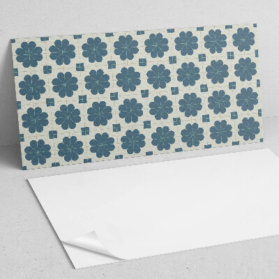 Panneau mural pvc Motif à carreaux floraux