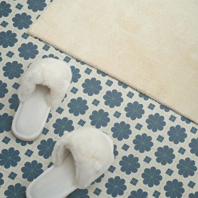 Panneau mural pvc Motif à carreaux floraux