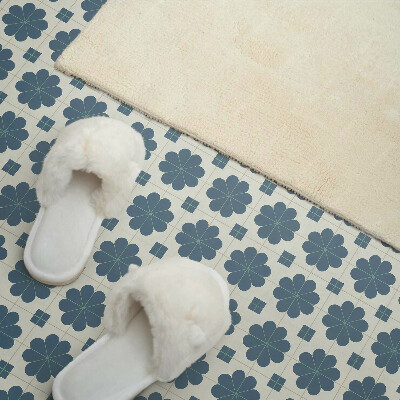 Panneau mural pvc Motif à carreaux floraux