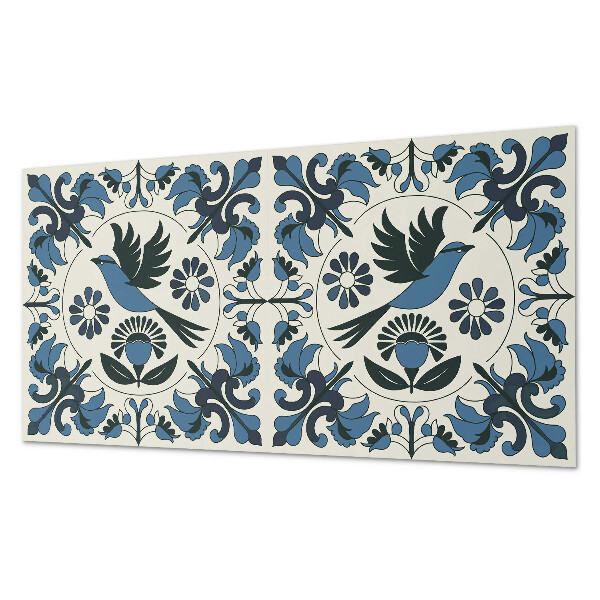 Revêtement mural intérieur Motif avec des oiseaux et des fleurs