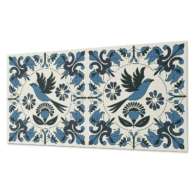 Revêtement mural intérieur Motif avec des oiseaux et des fleurs