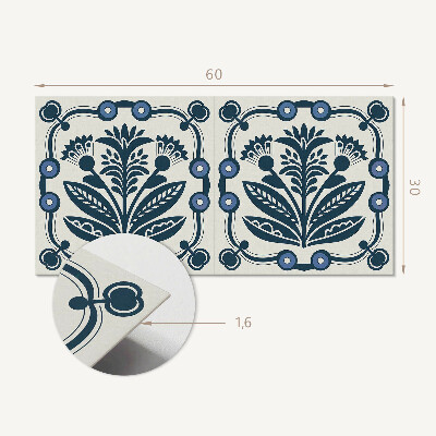 Panneau décoratif intérieur Motif floral avec des feuilles