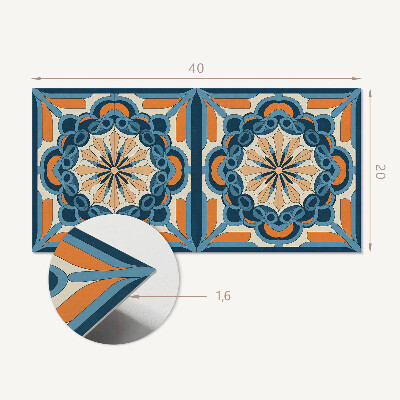 Revêtement mural intérieur Motif mandala avec un motif floral