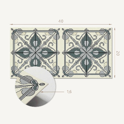 Revêtement mural intérieur Motif floral avec ornements