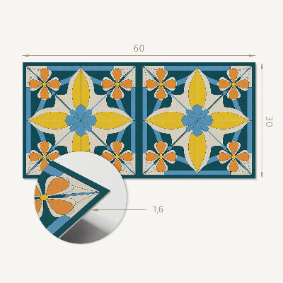 Panneau mural pvc Motif géométrique floral