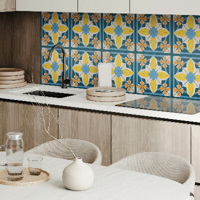 Panneau mural pvc Motif géométrique floral