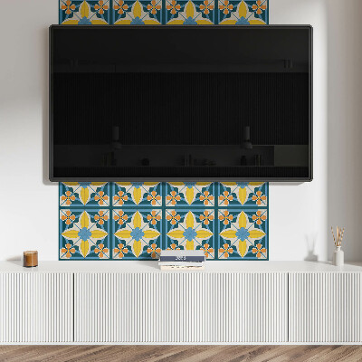 Panneau mural pvc Motif géométrique floral