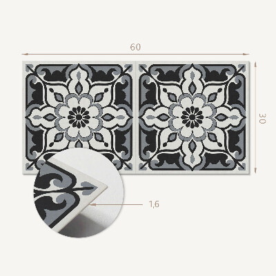 Panneau décoratif intérieur Motif floral avec ornements