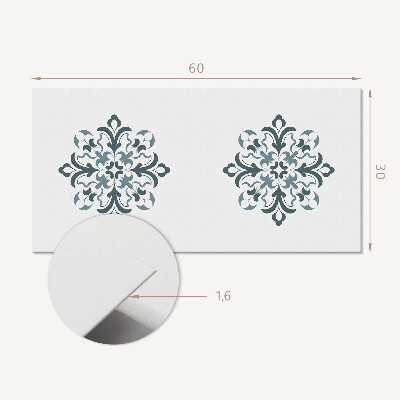 Panneau mural pvc Motif floral en symétrie