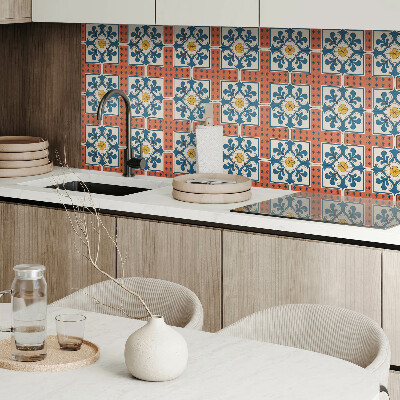 Revêtement mural intérieur Motif folklorique avec des fleurs