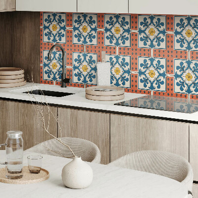 Revêtement mural intérieur Motif folklorique avec des fleurs