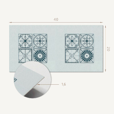 Panneau mural pvc Motifs de carreaux géométriques