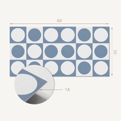 Panneau mural pvc Cercles géométriques dans une grille