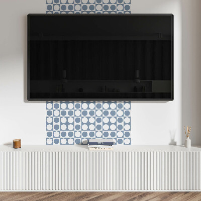 Panneau mural pvc Cercles géométriques dans une grille
