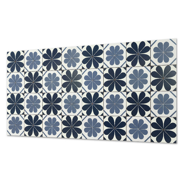 Panneau mural pvc Motif floral sur carrelage