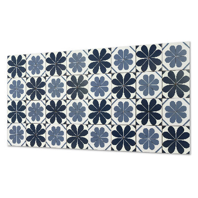Panneau mural pvc Motif floral sur carrelage