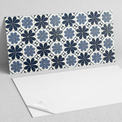 Panneau mural pvc Motif floral sur carrelage
