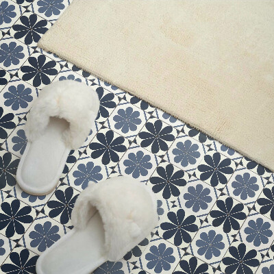 Panneau mural pvc Motif floral sur carrelage