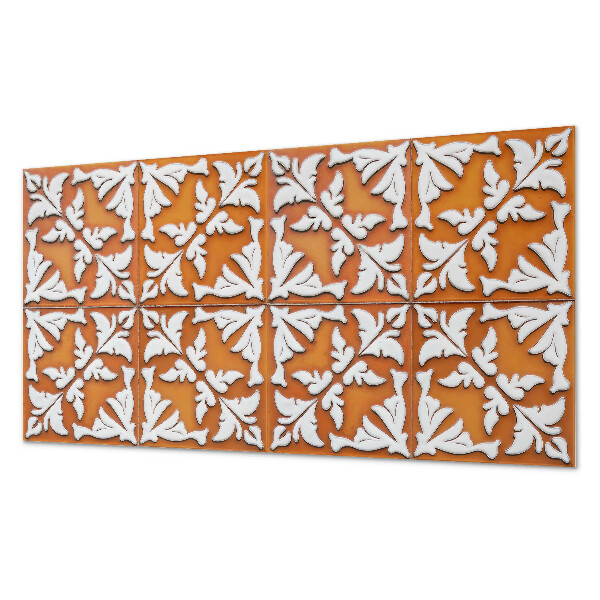 Panneau mural pvc Motif végétal sur carrelage