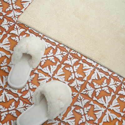 Panneau mural pvc Motif végétal sur carrelage