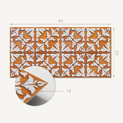 Panneau mural pvc Motif végétal sur carrelage