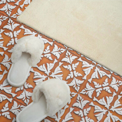 Panneau mural pvc Motif végétal sur carrelage