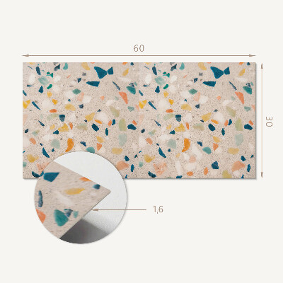 Panneau décoratif intérieur Motif avec des fragments colorés