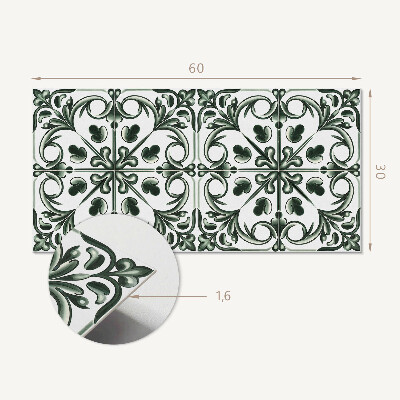 Revêtement mural intérieur Motif végétal dans le carrelage