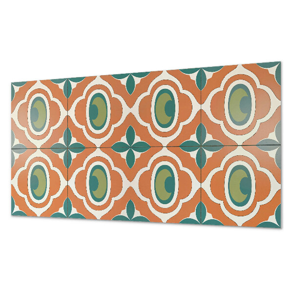 Panneau mural pvc Motif mosaïque avec un motif végétal