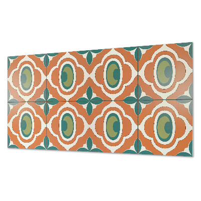 Panneau mural pvc Motif mosaïque avec un motif végétal