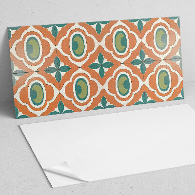 Panneau mural pvc Motif mosaïque avec un motif végétal