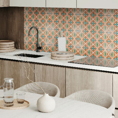 Panneau mural pvc Motif mosaïque avec un motif végétal