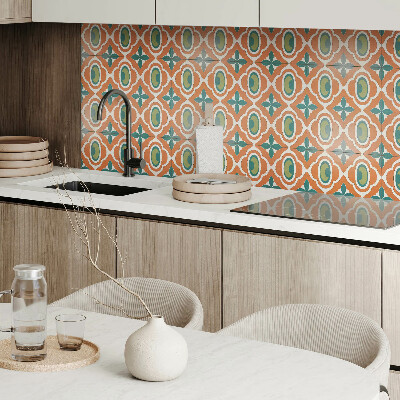 Panneau mural pvc Motif mosaïque avec un motif végétal