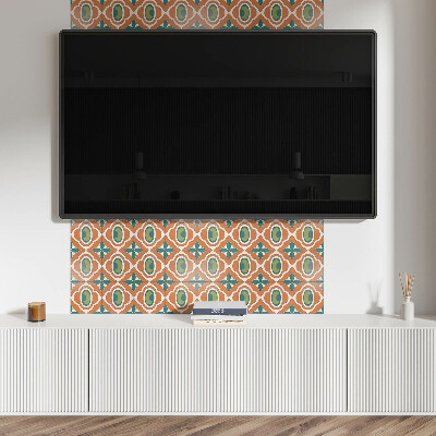 Panneau mural pvc Motif mosaïque avec un motif végétal