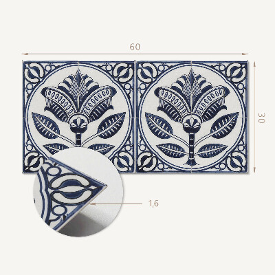 Panneau décoratif intérieur Motif floral en céramique