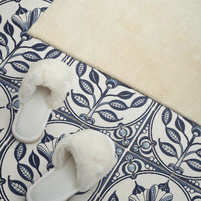 Panneau mural pvc Motif floral sur le carrelage