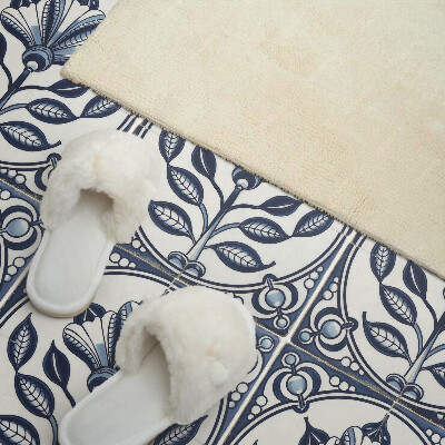 Panneau mural pvc Motif floral sur le carrelage