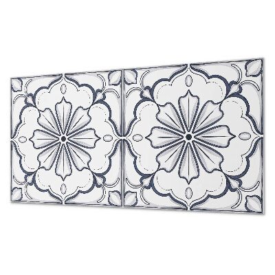 Panneau mural pvc Motif floral sur le carrelage