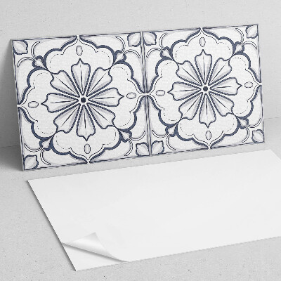 Panneau mural pvc Motif floral sur le carrelage