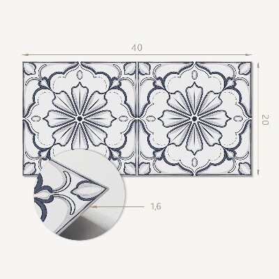 Panneau mural pvc Motif floral sur le carrelage