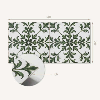 Panneau mural pvc Motif végétal sur le carrelage
